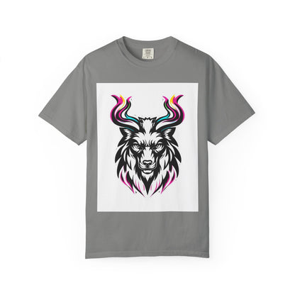 Colorful Graphic Tee with Animal Design, Unisex Garment-Dyed T-Shirt, Casual Wear, Gift for Animal Lovers, Summer Fashion