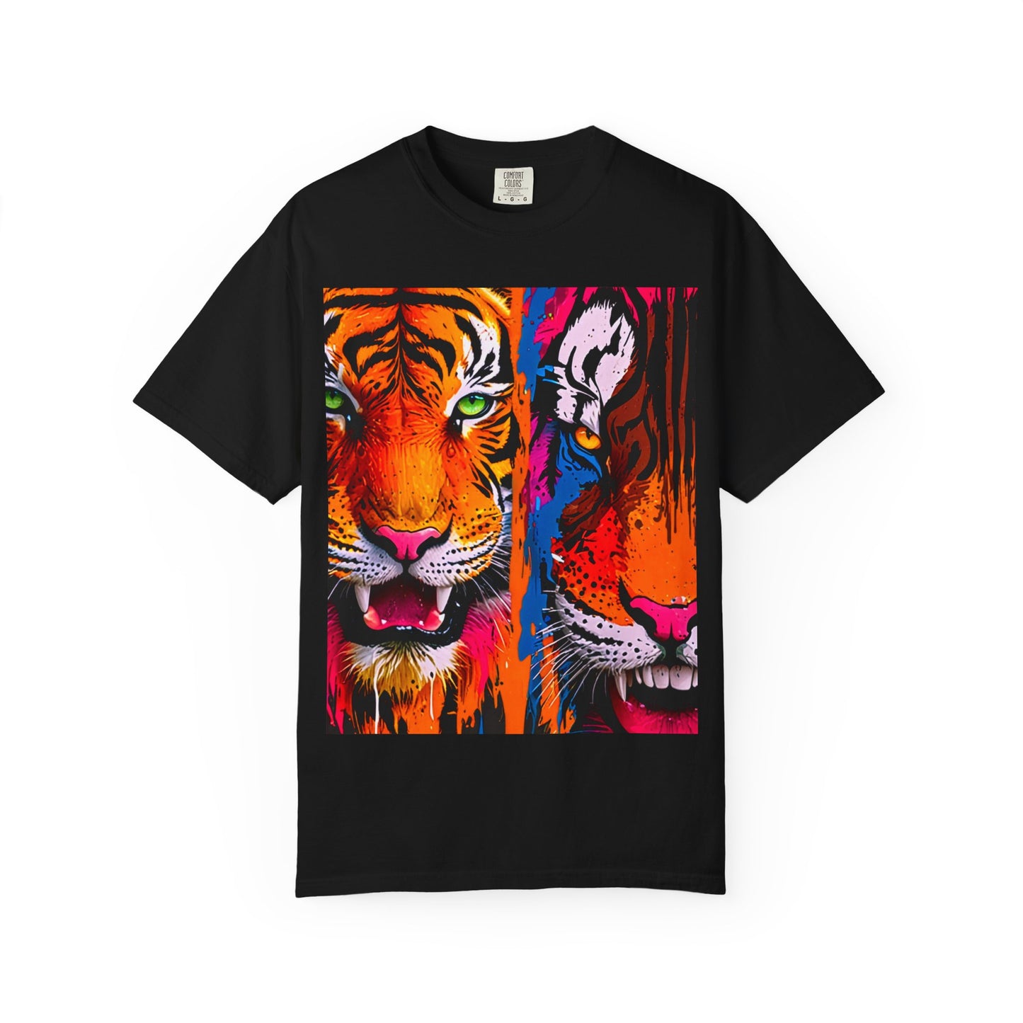 Vibrant Tiger Graphic Tee, Unisex T-shirt, Trendy Casual Wear, Wildlife Lover Gift, Summer Style, Festival Apparel