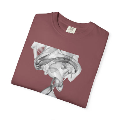 Smoke Art T-Shirt — Minimal Monochrome Smoke Print Tee