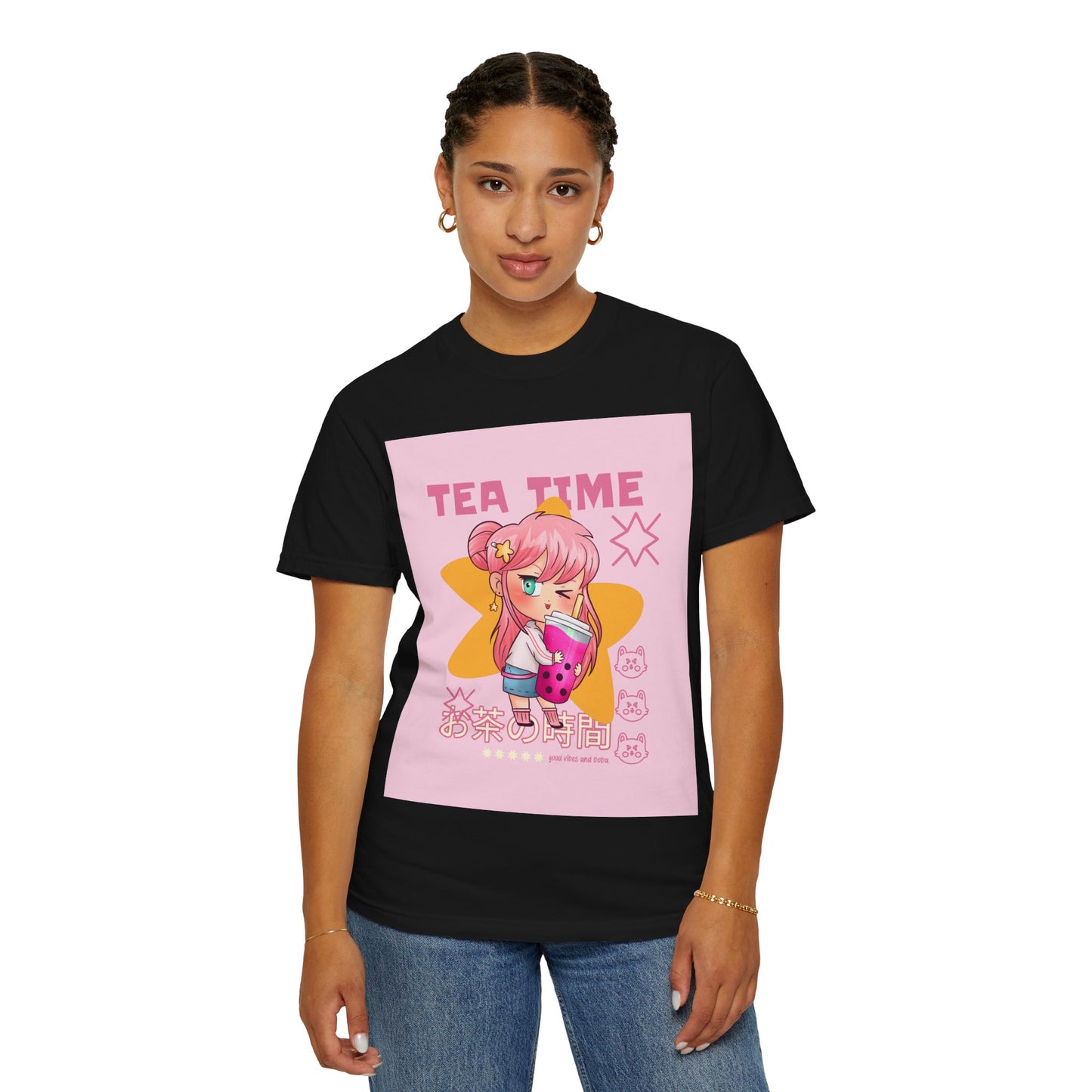 BobbaTea Time Cute Kawaii Anime Girl T-Shirt