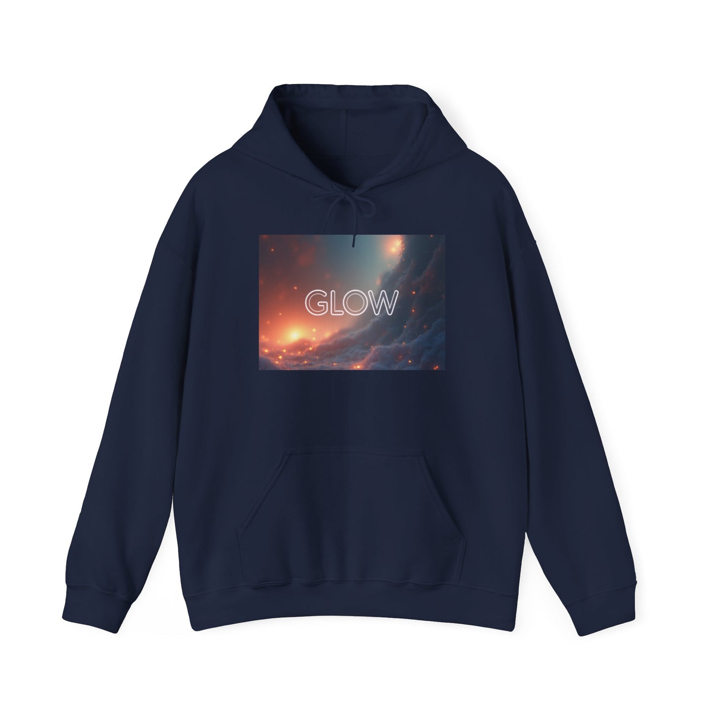 Glow Space Hoodie — Cosmic Typography Pullover