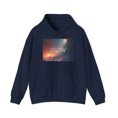Glow Space Hoodie — Cosmic Typography Pullover