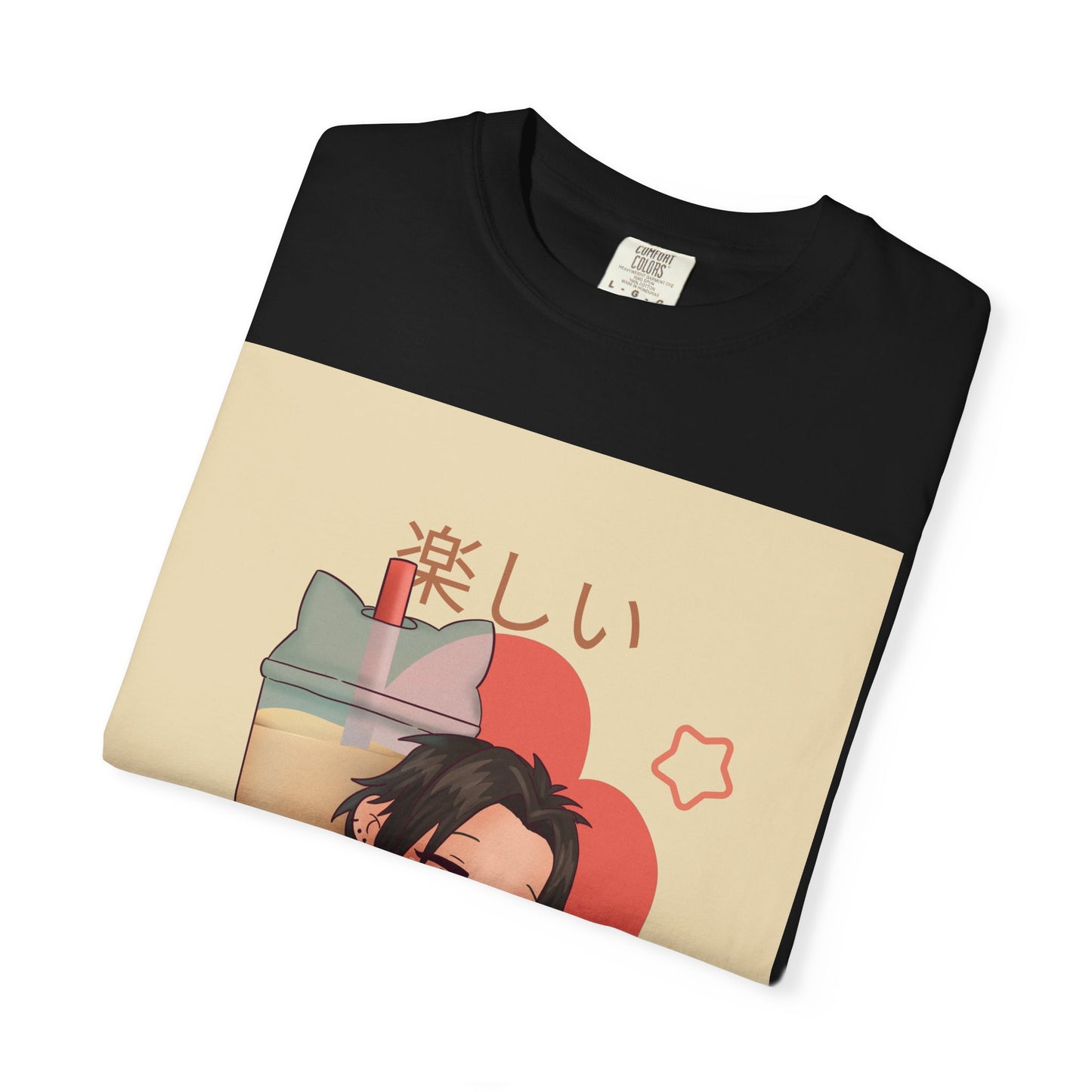 Boba Lover Anime Tee — Kawaii Bubble Tea Shirt with Japanese Text