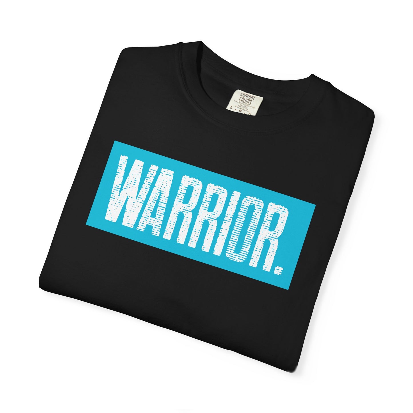 Warrior Graphic T-Shirt — Bold Blue Box Logo Tee