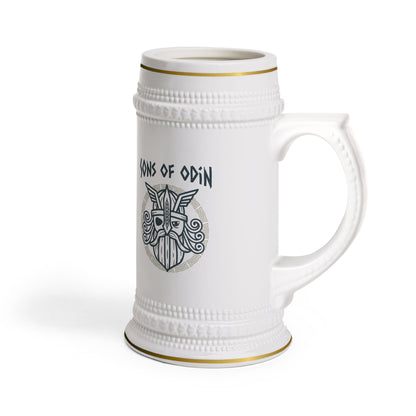 Viking Rune Beer Stein Mug — Nordic Shield Design