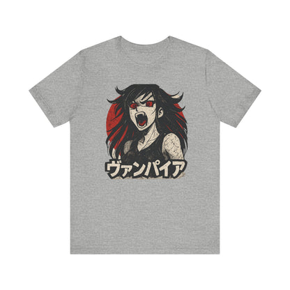 Vampire Graphic Tee, Unisex Jersey Short Sleeve T-Shirt, Anime Shirt, Gift for Anime Lovers, Halloween Costume, Horror Fan Apparel
