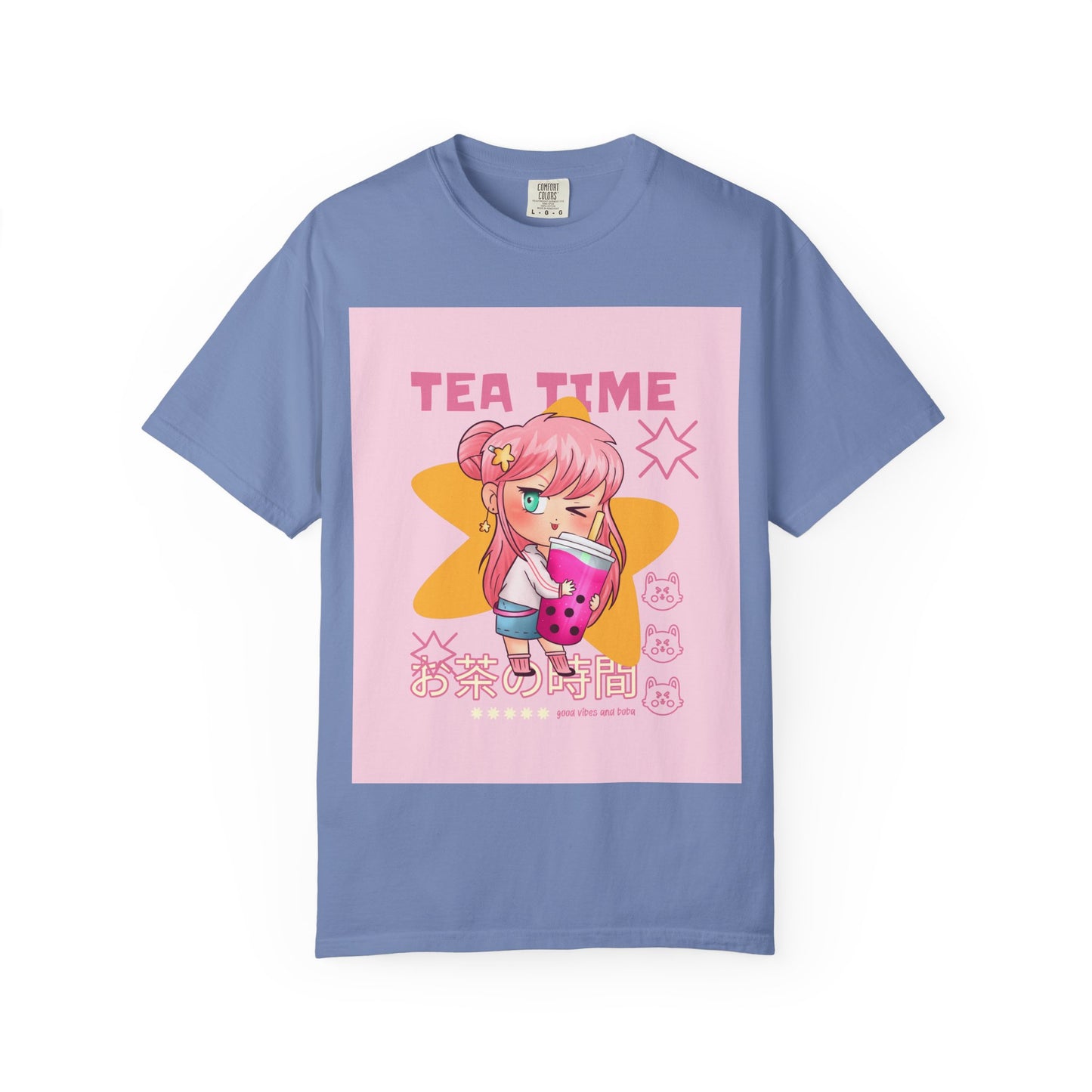 BobbaTea Time Cute Kawaii Anime Girl T-Shirt