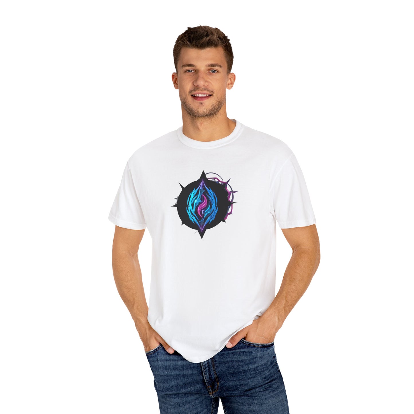 Stylish Graphic T-Shirt - Unique Colorful Compass Design, Casual Wear, Gift for Adventurers, Unisex Fashion, Everyday Comfort