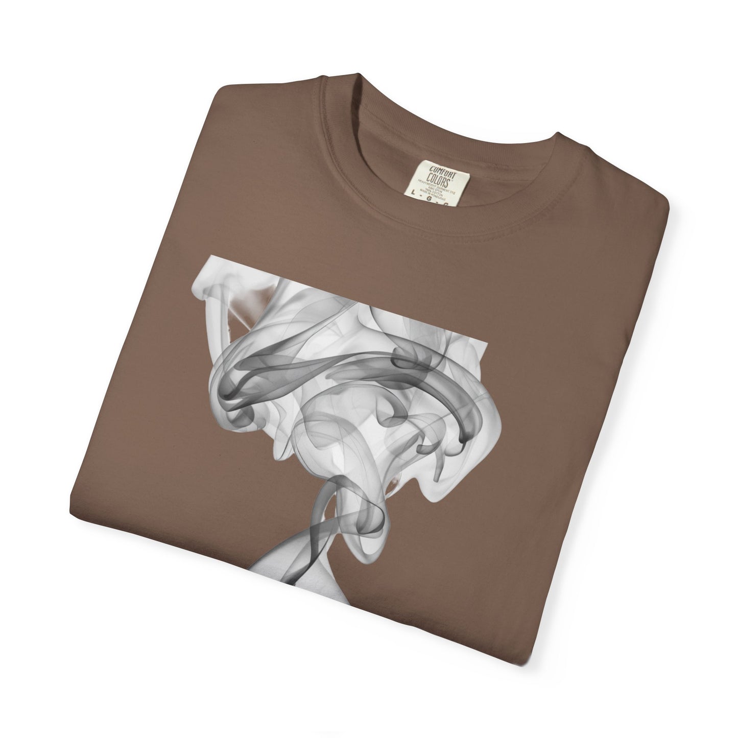 Smoke Art T-Shirt — Minimal Monochrome Smoke Print Tee