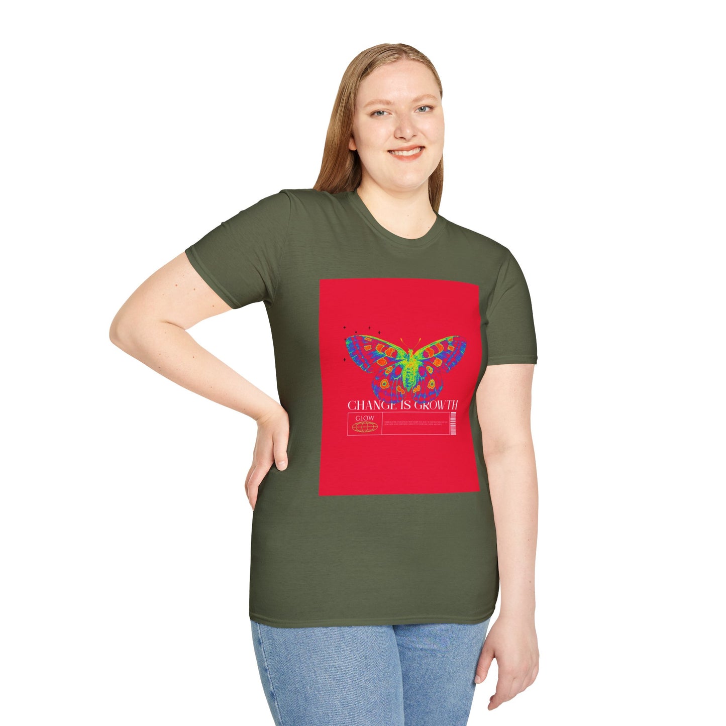Butterfly Growth T-Shirt — Colorful 'Change Is Growth' Inspirational Tee