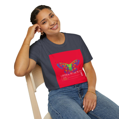 Butterfly Growth T-Shirt — Colorful 'Change Is Growth' Inspirational Tee
