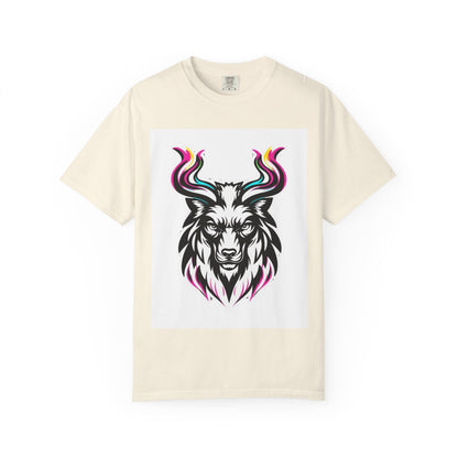 Colorful Graphic Tee with Animal Design, Unisex Garment-Dyed T-Shirt, Casual Wear, Gift for Animal Lovers, Summer Fashion