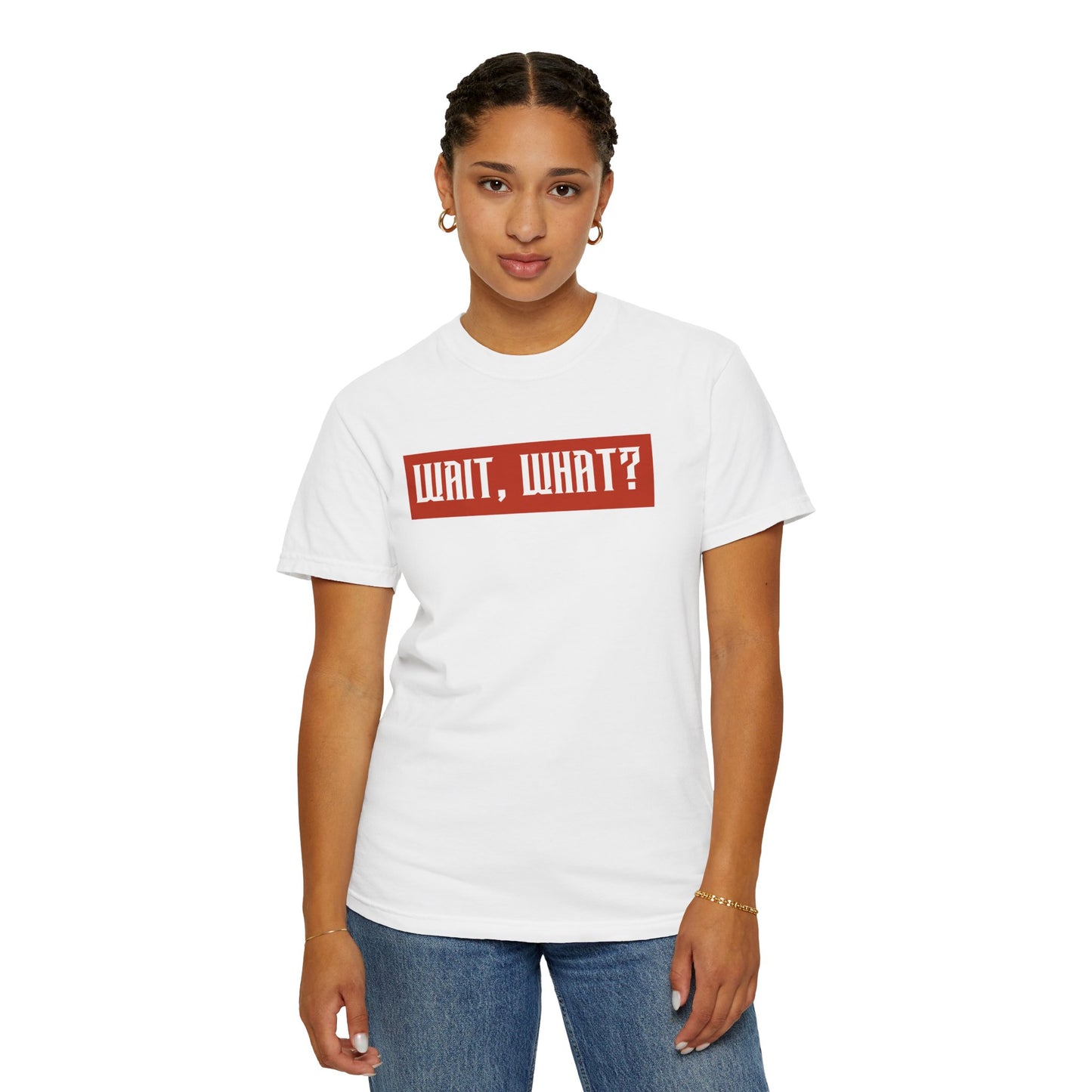 Wait, What? T-Shirt — Retro Red Box Graphic Tee