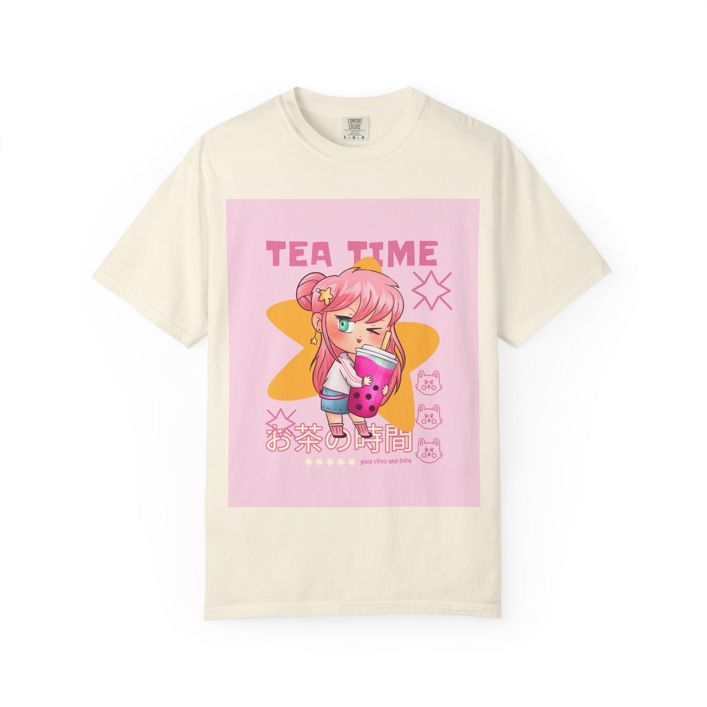 BobbaTea Time Cute Kawaii Anime Girl T-Shirt
