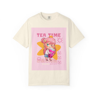 BobbaTea Time Cute Kawaii Anime Girl T-Shirt