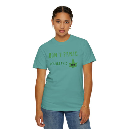 Don't Panic It's Organic T-Shirt — Funny Cannabis Leaf Tee