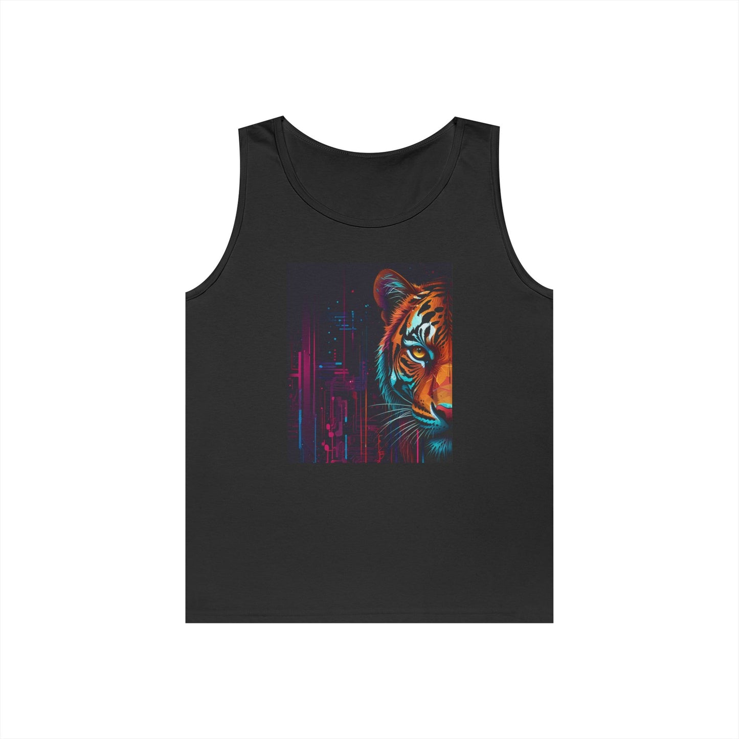 Fierce Tiger Graphic Tank Top - Unisex Summer Wear, Workout Top, Festival Outfit, Streetwear, Animal Lover Gift