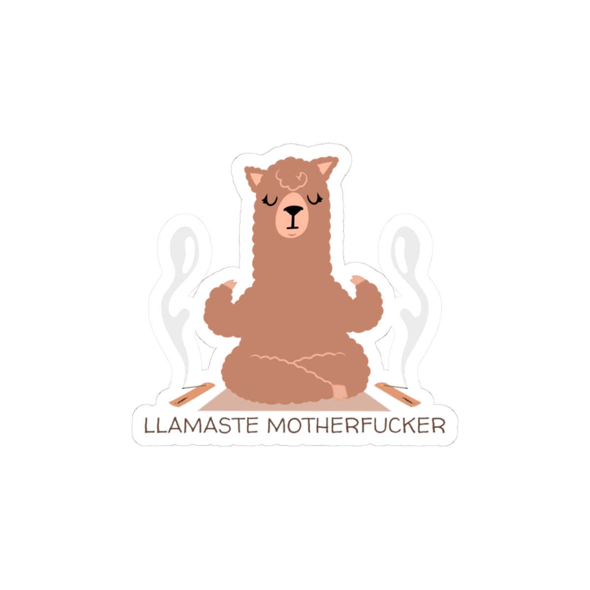 Llamaste Motherfucker Kiss-Cut Sticker — Funny Yoga Llama Decal