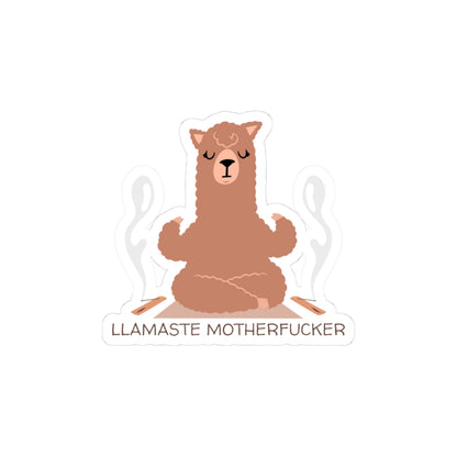 Llamaste Motherfucker Kiss-Cut Sticker — Funny Yoga Llama Decal