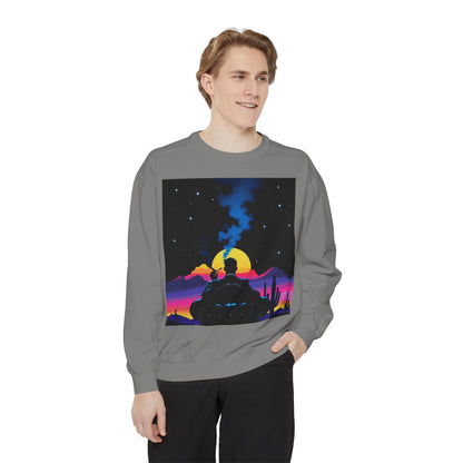 Unisex Sunset Vibes Sweatshirt - Cozy Retro Graphic Top for Adults, Gift for Her, Him, Casual Wear, Fall Fashion