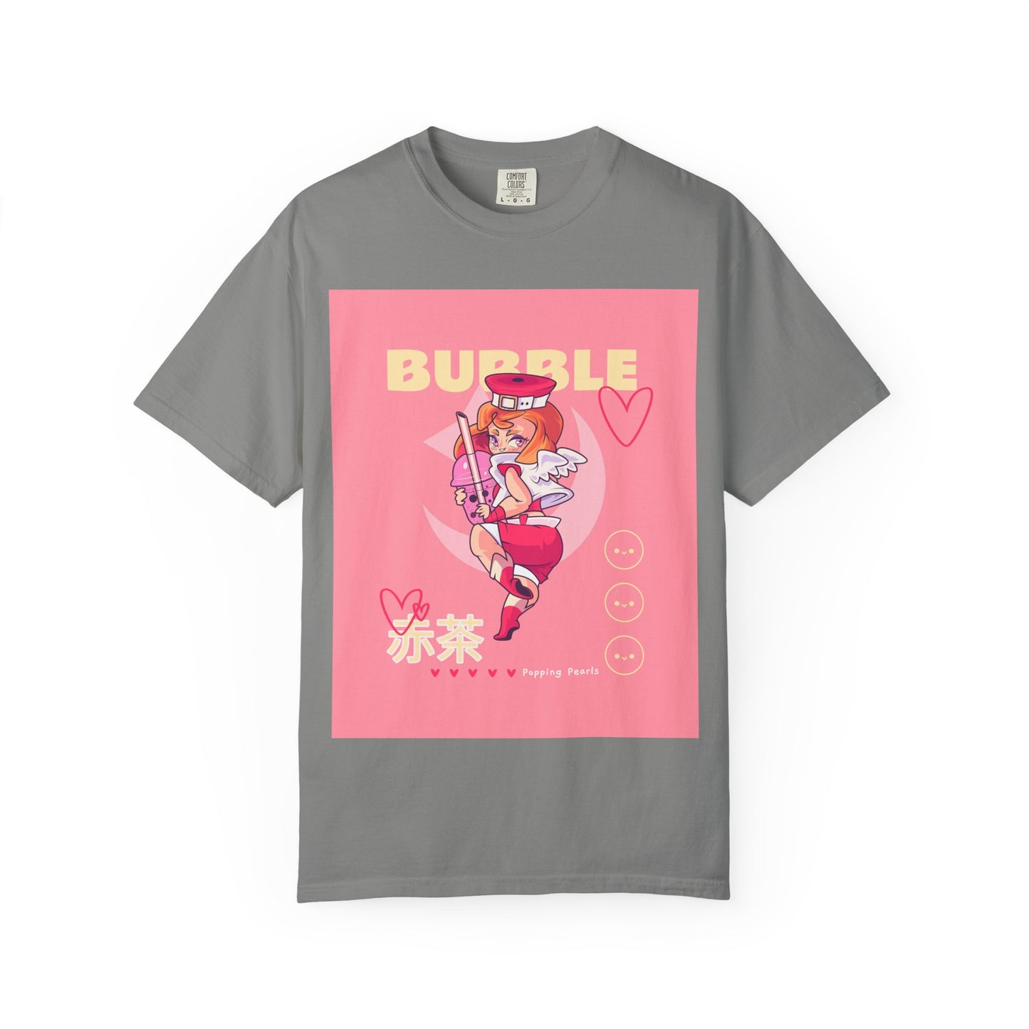 Bubble Tea Girl Anime T-Shirt — Kawaii Pink Graphic Tee