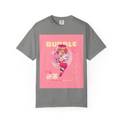 Bubble Tea Girl Anime T-Shirt — Kawaii Pink Graphic Tee