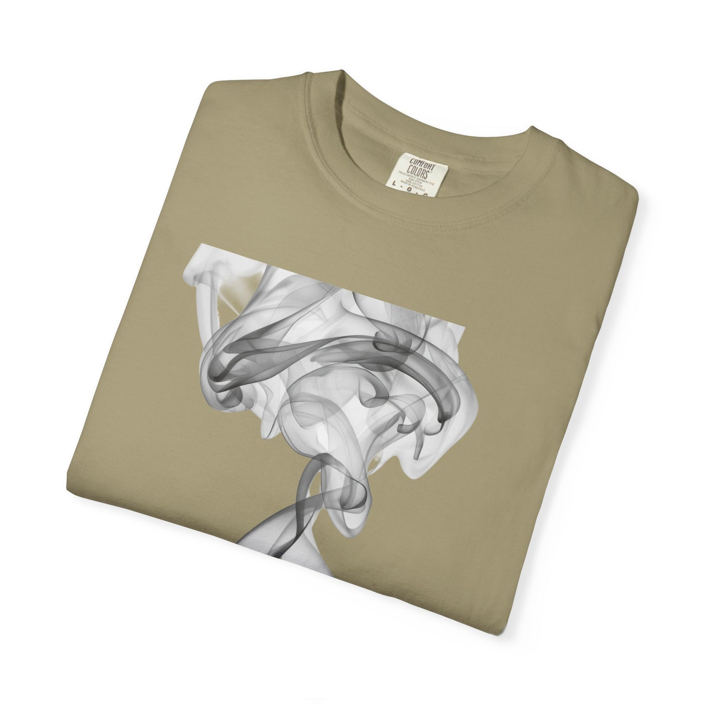 Smoke Art T-Shirt — Minimal Monochrome Smoke Print Tee