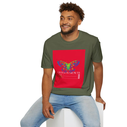 Butterfly Growth T-Shirt — Colorful 'Change Is Growth' Inspirational Tee