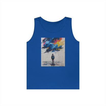 Artistic Unisex Heavy Cotton Tank Top - Inspirational Wall Art, Unique Graphic Tee, Summer Fashion, Gift for Art Lovers, Casual Wear
