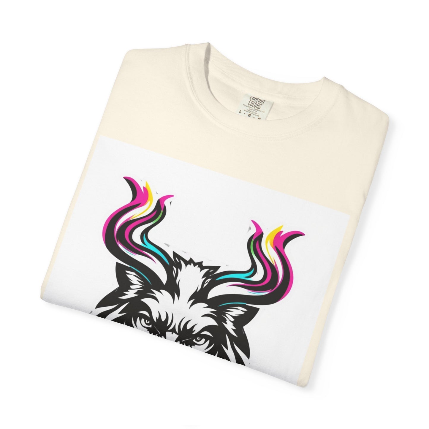 Colorful Graphic Tee with Animal Design, Unisex Garment-Dyed T-Shirt, Casual Wear, Gift for Animal Lovers, Summer Fashion