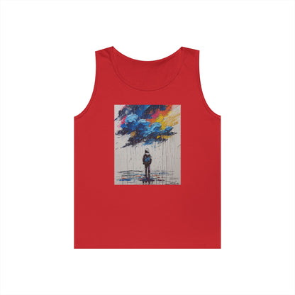 Artistic Unisex Heavy Cotton Tank Top - Inspirational Wall Art, Unique Graphic Tee, Summer Fashion, Gift for Art Lovers, Casual Wear