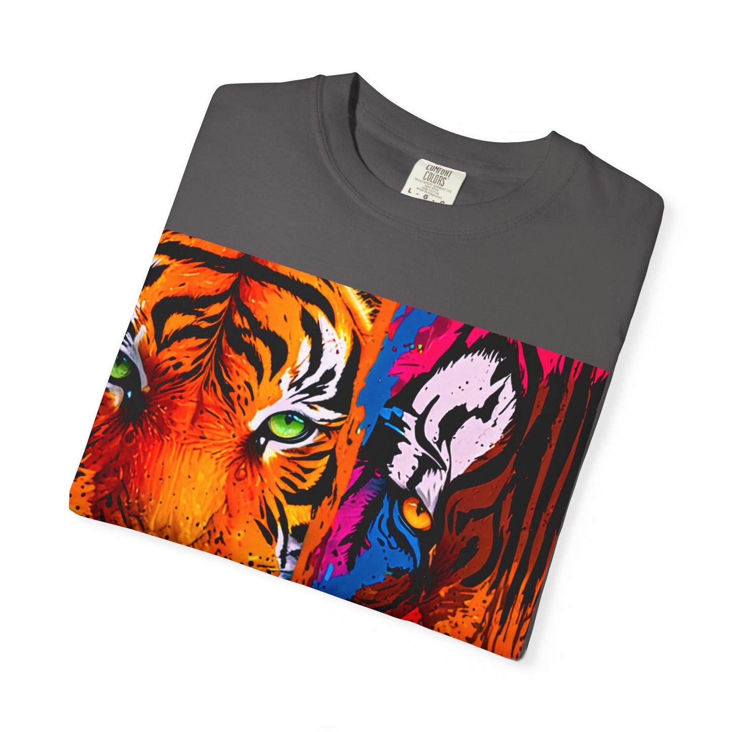 Vibrant Tiger Graphic Tee, Unisex T-shirt, Trendy Casual Wear, Wildlife Lover Gift, Summer Style, Festival Apparel