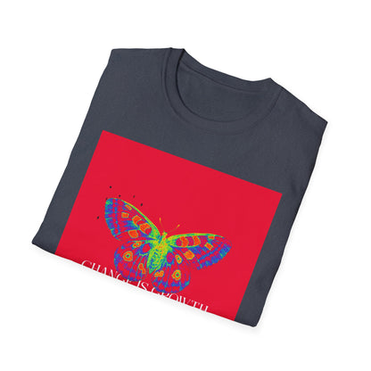 Butterfly Growth T-Shirt — Colorful 'Change Is Growth' Inspirational Tee