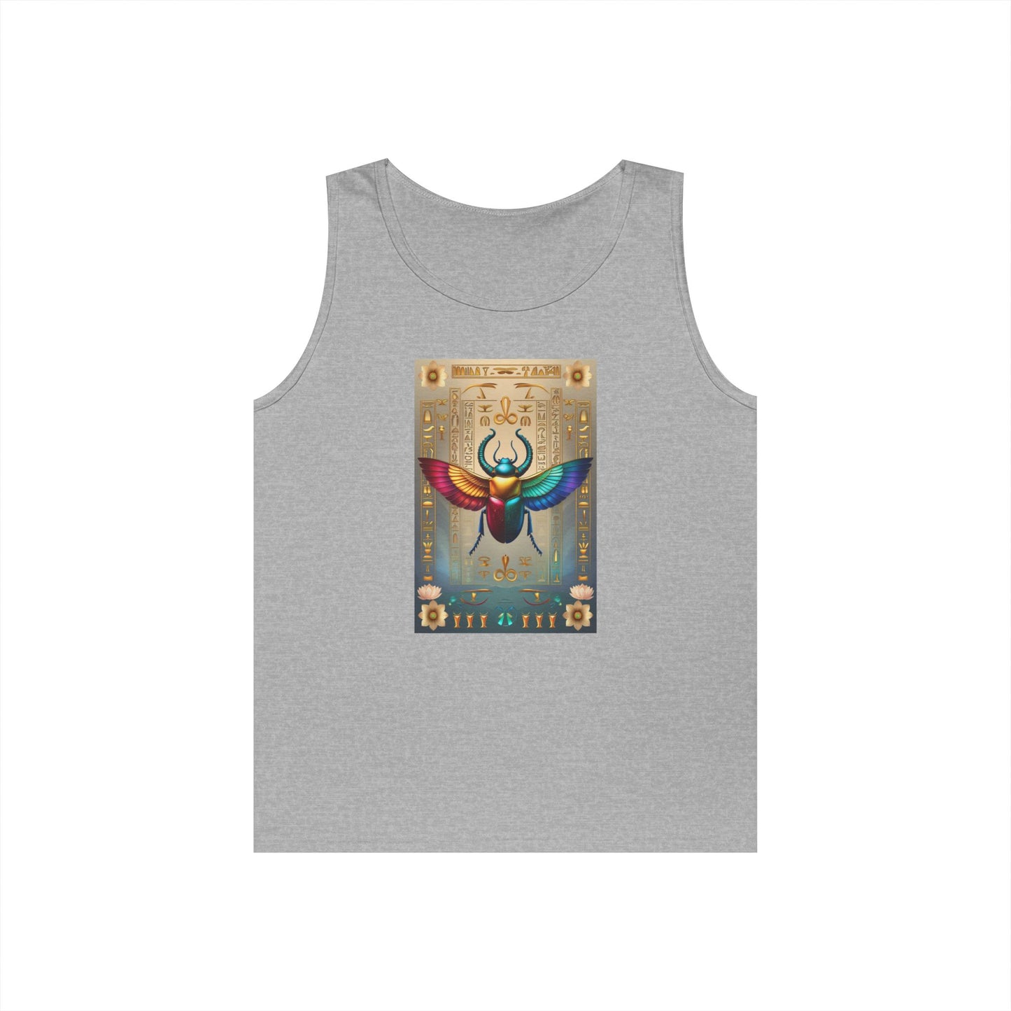 Vibrant Scarab Tank Top for Creatives, Unisex Fashion, Graphic Tees, Summer Wardrobe Essential, Unique Gift Idea