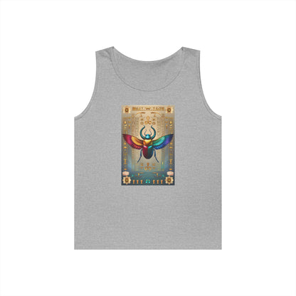 Vibrant Scarab Tank Top for Creatives, Unisex Fashion, Graphic Tees, Summer Wardrobe Essential, Unique Gift Idea