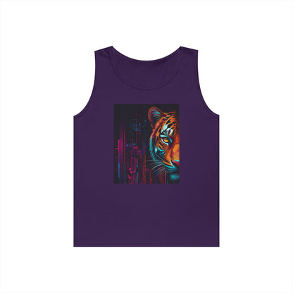 Fierce Tiger Graphic Tank Top - Unisex Summer Wear, Workout Top, Festival Outfit, Streetwear, Animal Lover Gift