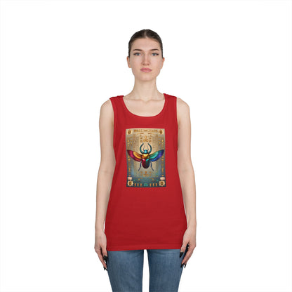 Vibrant Scarab Tank Top for Creatives, Unisex Fashion, Graphic Tees, Summer Wardrobe Essential, Unique Gift Idea