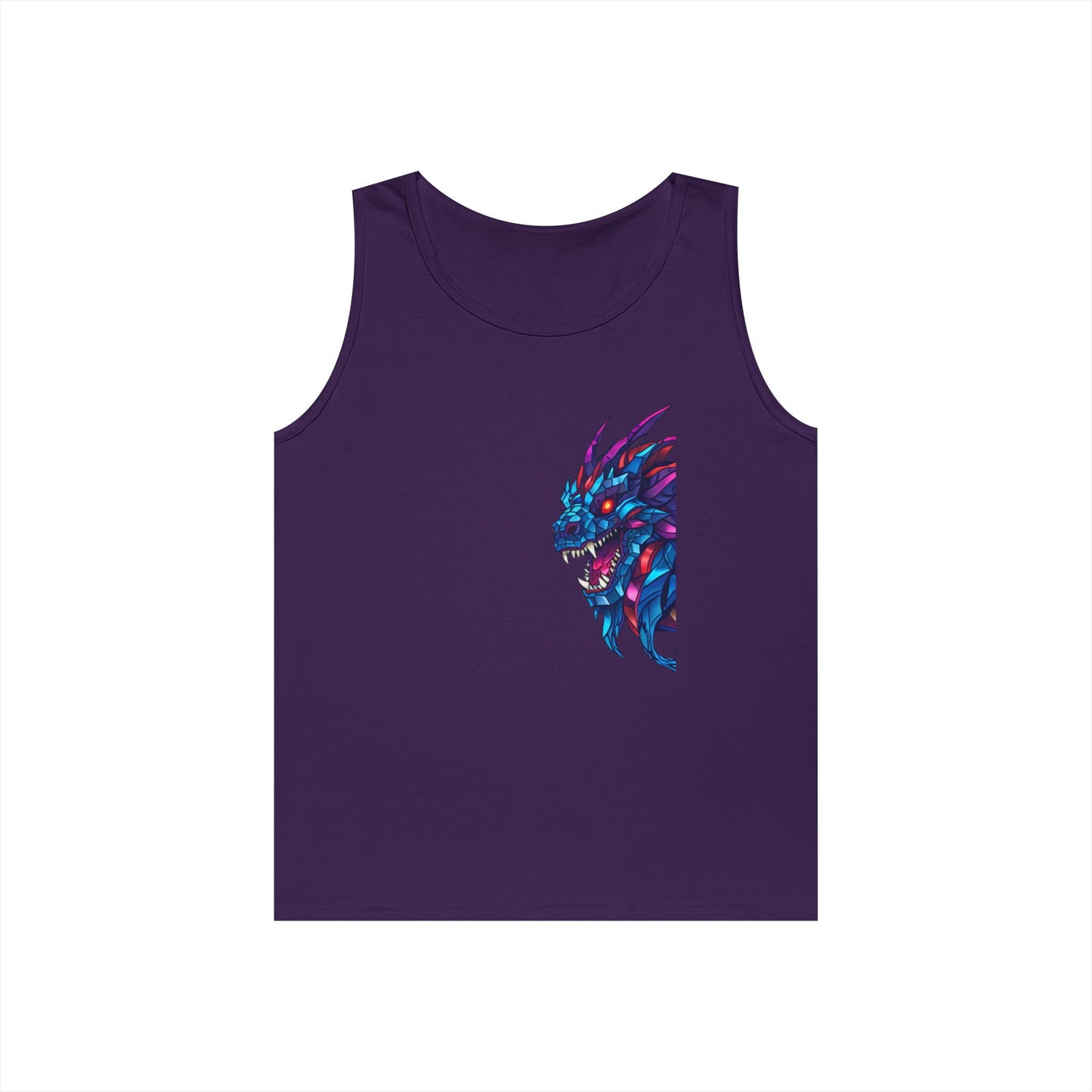 Fierce Lion Graphic Tank Top, Unisex Heavy Cotton Sleeveless Tee, Festival Wear, Summer Style, Gift for Animal Lovers