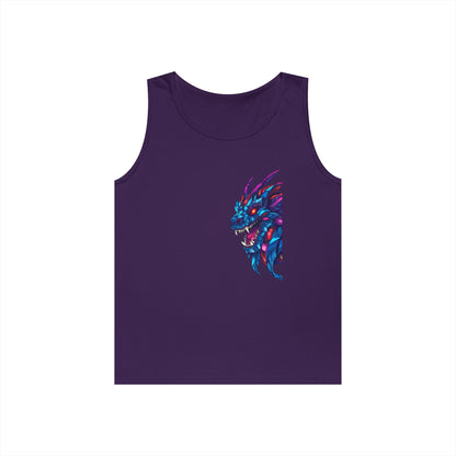 Fierce Lion Graphic Tank Top, Unisex Heavy Cotton Sleeveless Tee, Festival Wear, Summer Style, Gift for Animal Lovers