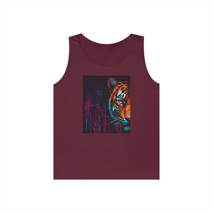 Fierce Tiger Graphic Tank Top - Unisex Summer Wear, Workout Top, Festival Outfit, Streetwear, Animal Lover Gift