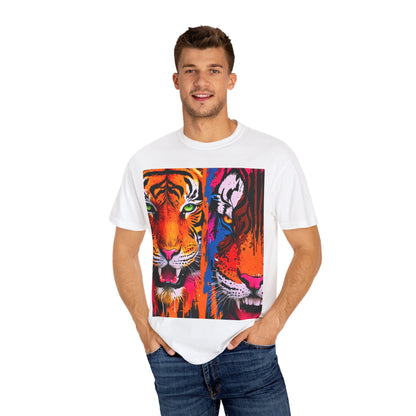 Vibrant Tiger Graphic Tee, Unisex T-shirt, Trendy Casual Wear, Wildlife Lover Gift, Summer Style, Festival Apparel