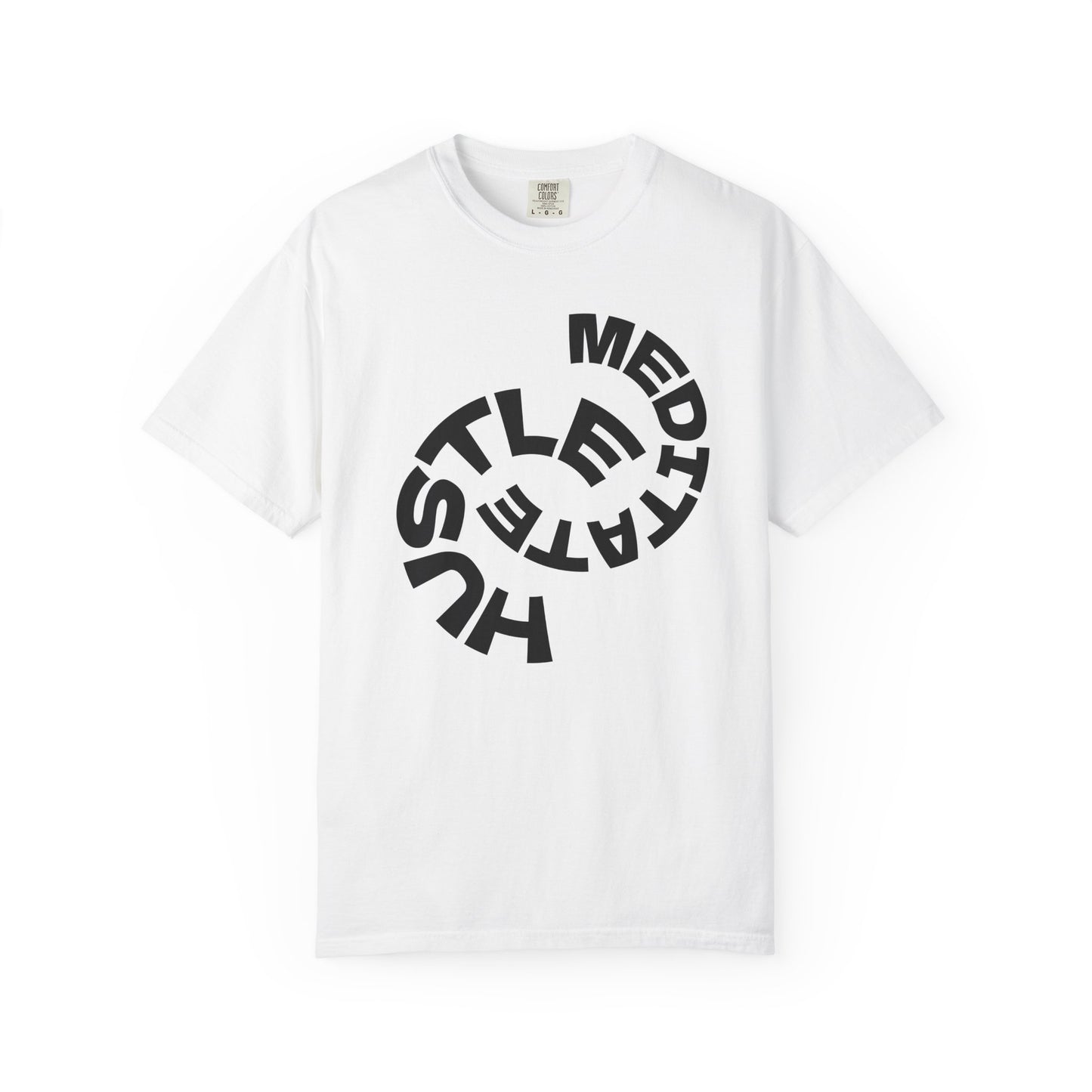Unisex Garment-Dyed T-Shirt with Inspirational 'Hustle, Meditate,' Design - Perfect for Relaxed Days, Gift for Mindful Souls, [...]