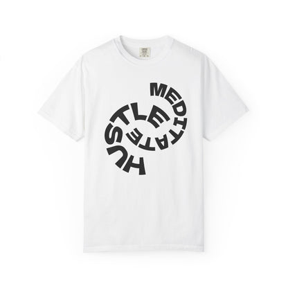 Unisex Garment-Dyed T-Shirt with Inspirational 'Hustle, Meditate,' Design - Perfect for Relaxed Days, Gift for Mindful Souls, [...]