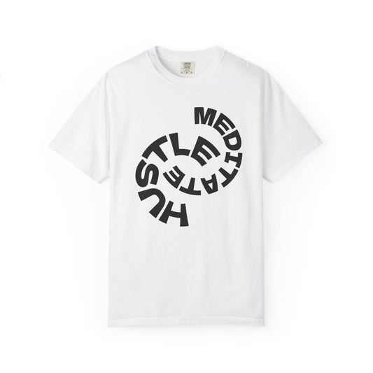 Unisex Garment-Dyed T-Shirt with Inspirational 'Hustle, Meditate,' Design - Perfect for Relaxed Days, Gift for Mindful Souls, [...]