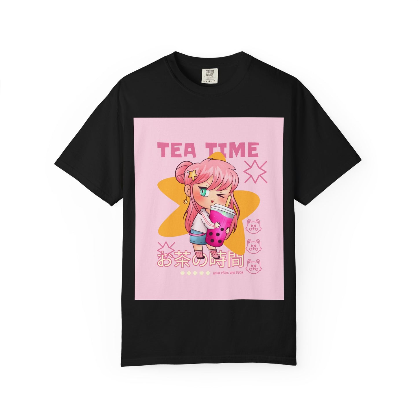BobbaTea Time Cute Kawaii Anime Girl T-Shirt