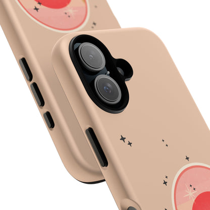 Sunset Orbit Tough Phone Case — Minimal Astral Landscape Protective Case