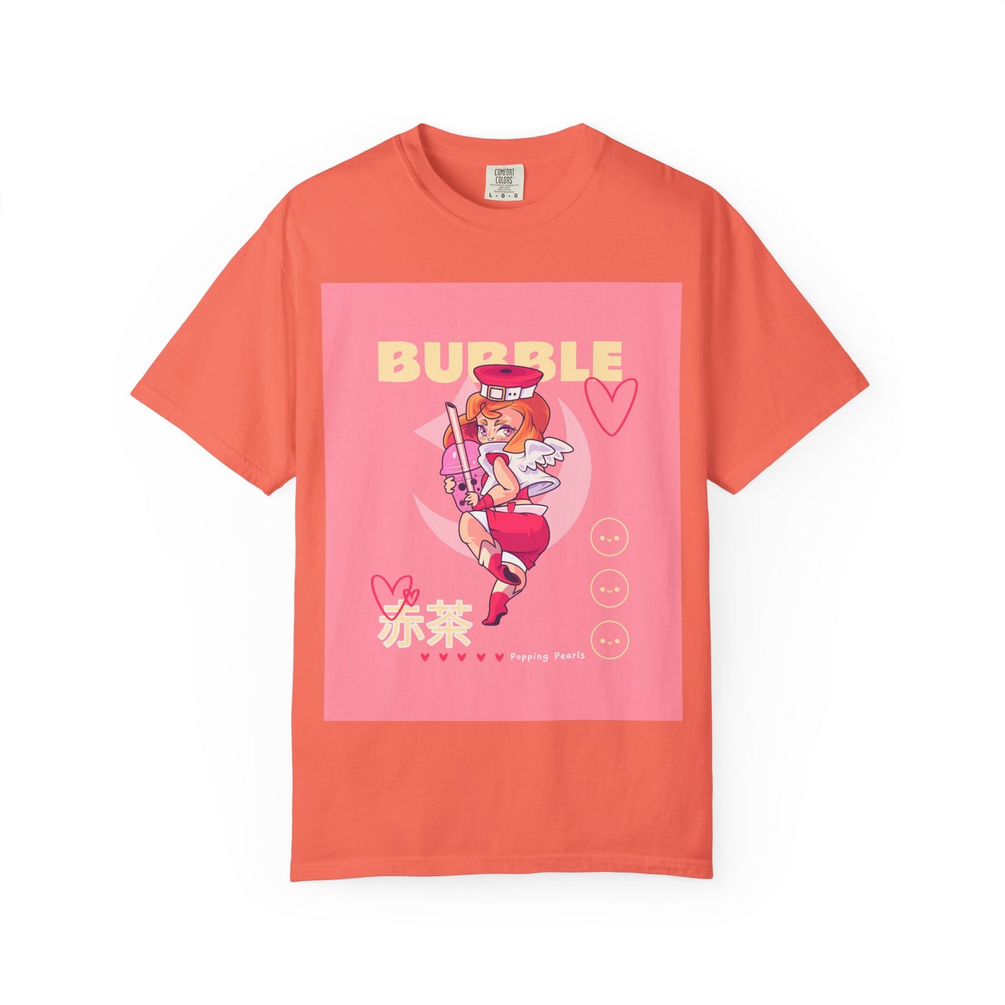Bubble Tea Girl Anime T-Shirt — Kawaii Pink Graphic Tee