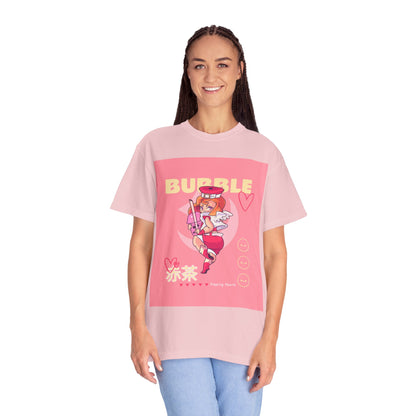 Bubble Tea Girl Anime T-Shirt — Kawaii Pink Graphic Tee