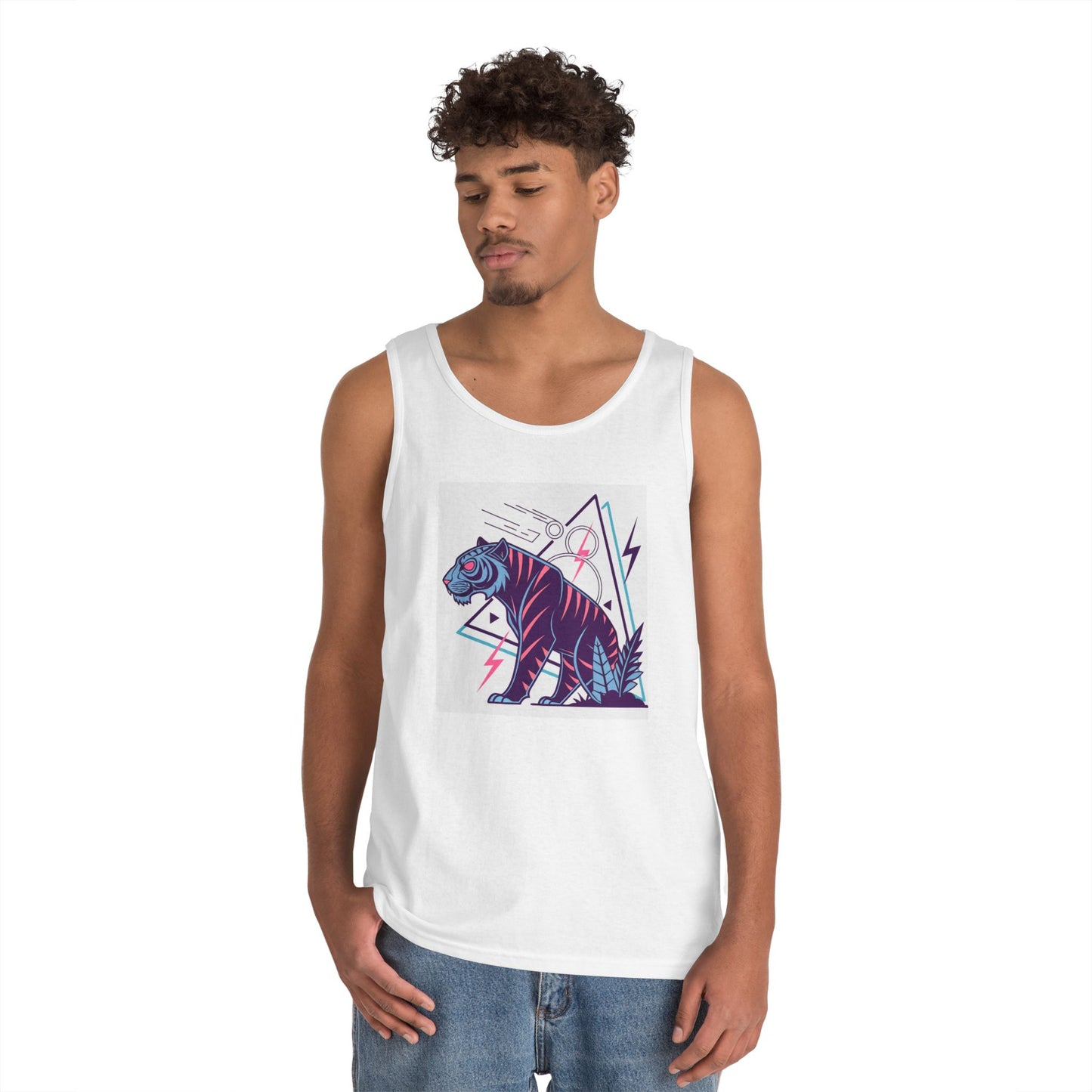 Vibrant Tiger Graphic Tank Top, Perfect for Summer, Festival Wear, Casual Outings, Gym, Unisex Clothing, Unique Gift Idea