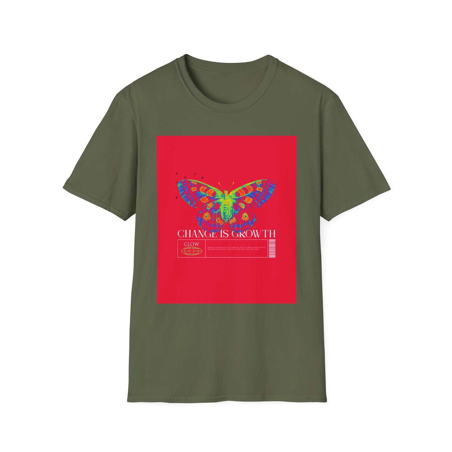 Butterfly Growth T-Shirt — Colorful 'Change Is Growth' Inspirational Tee